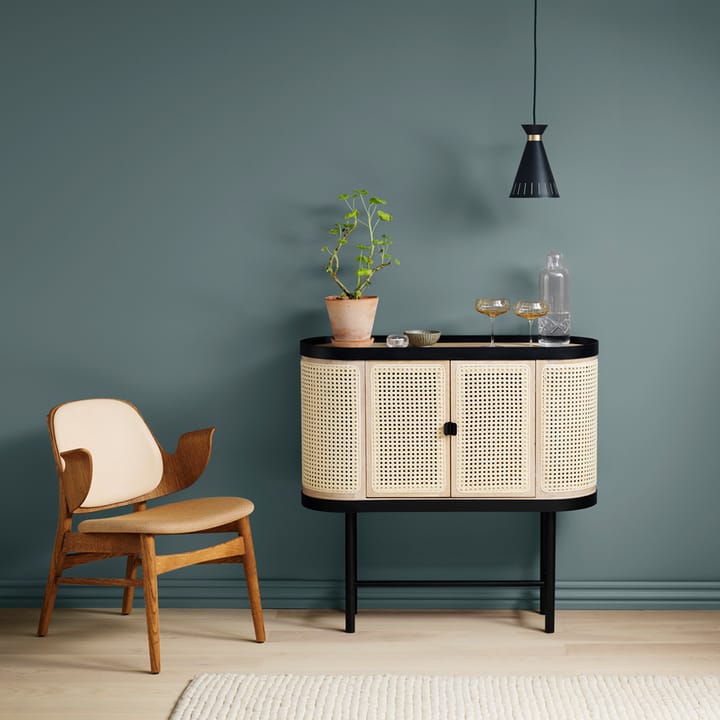Cadeira lounge Gesture, Couro Silk 250 Conhaque, estrutura de carvalho com óleo de teca Warm Nordic