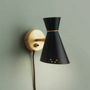 Candeeiro de parede Bloom Artisan  - preto noir/ branco quente, riscado - Warm Nordic