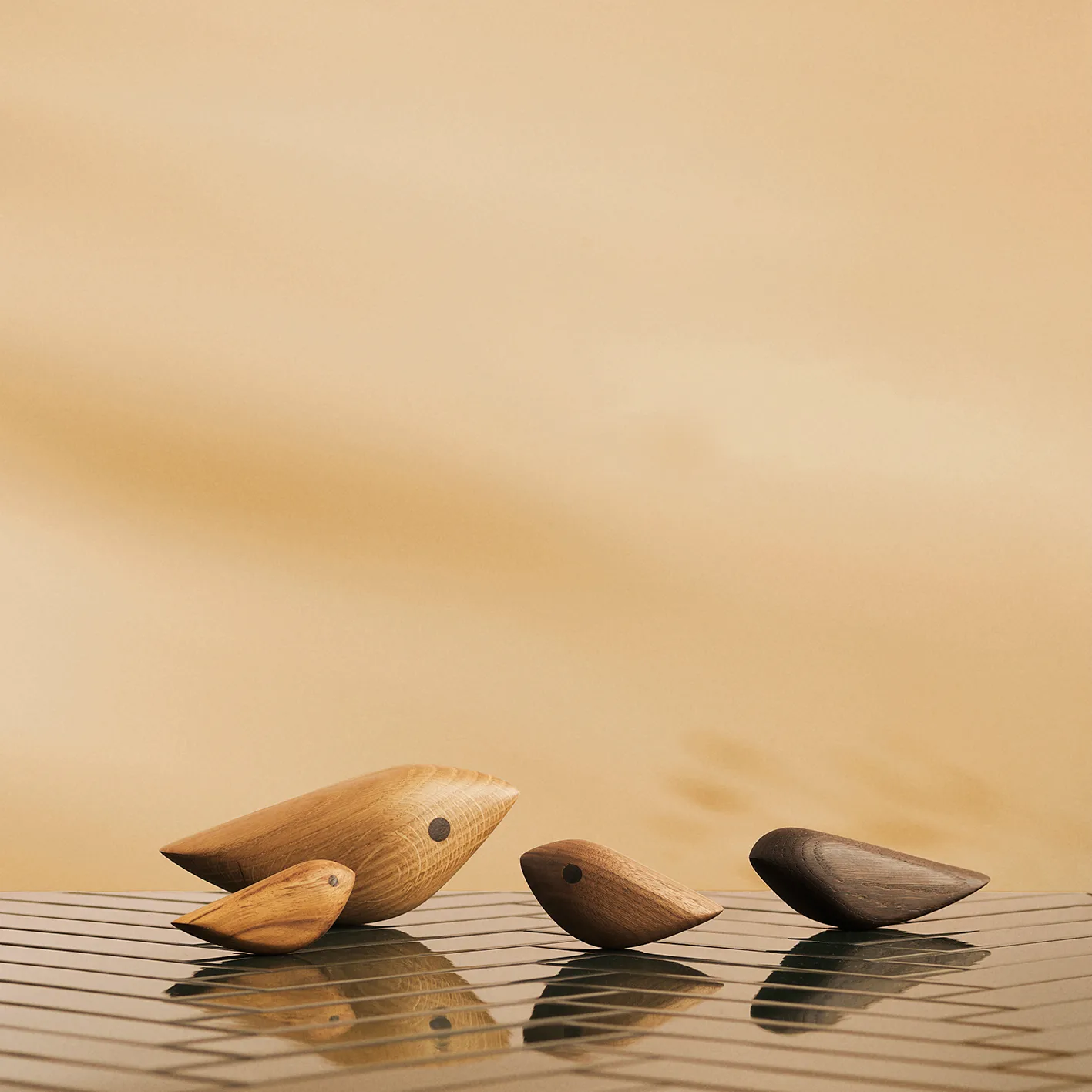 Decoração L Twirling Bird, carvalho fumado Warm Nordic