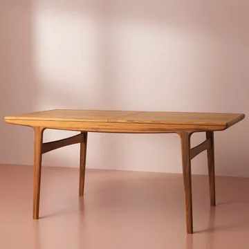 Evermore mesa de jantar  - Branco Verniz carvalho, 160 cm - Warm Nordic