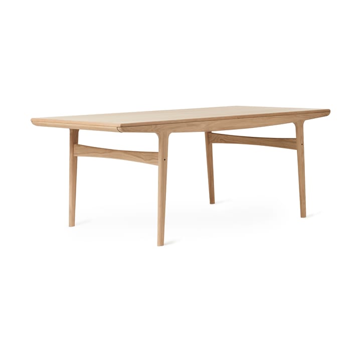 Evermore mesa de jantar com 2 extensões de 45 cm cada, Carvalho natural, 190 cm Warm Nordic