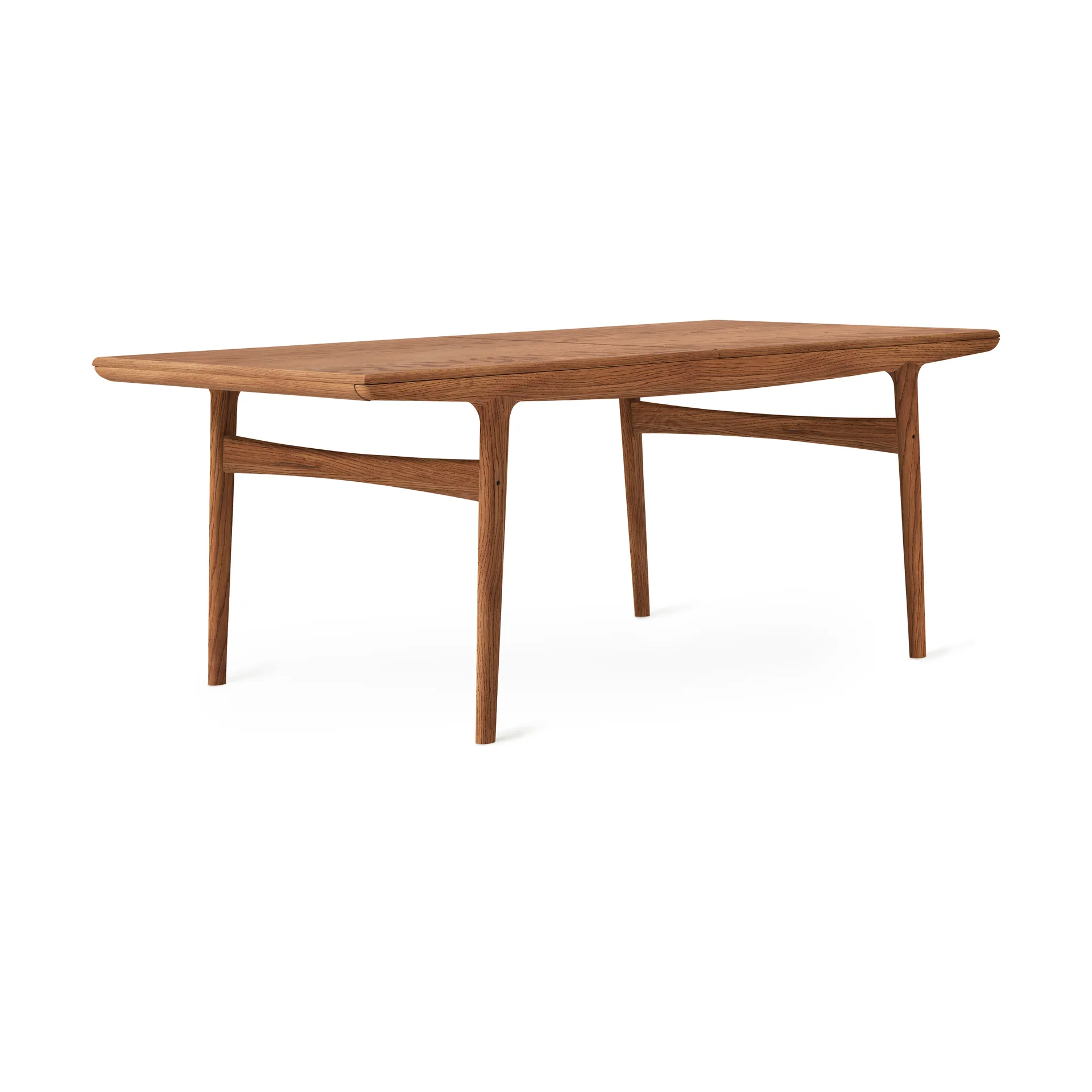 Evermore mesa de jantar com 2 extensões de 45 cm cada, Carvalho oleado em teca, 190 cm Warm Nordic