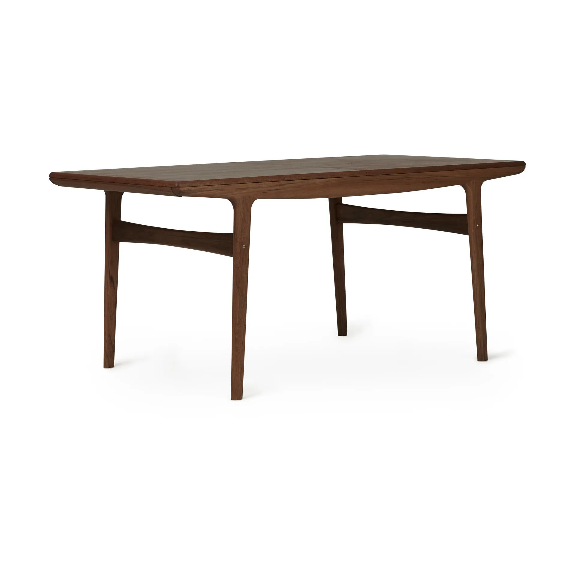 Evermore mesa de jantar com 2 extensões de 45 cm cada, Nogueira oleada, 160 cm Warm Nordic