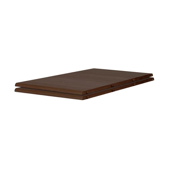 Evermore mesa de jantar com 2 extensões de 45 cm cada, Nogueira oleada, 160 cm Warm Nordic