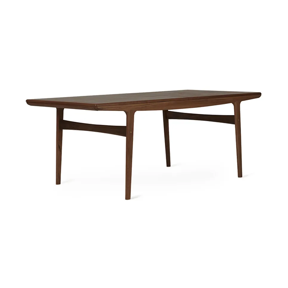 Evermore mesa de jantar com 2 extensões de 45 cm cada, Nogueira oleada, 190 cm Warm Nordic