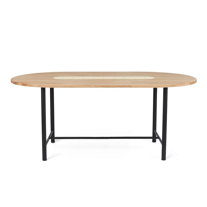 Mesa 180 cm Be My Guest, verniz branco-carvalho-amarelo Warm Nordic