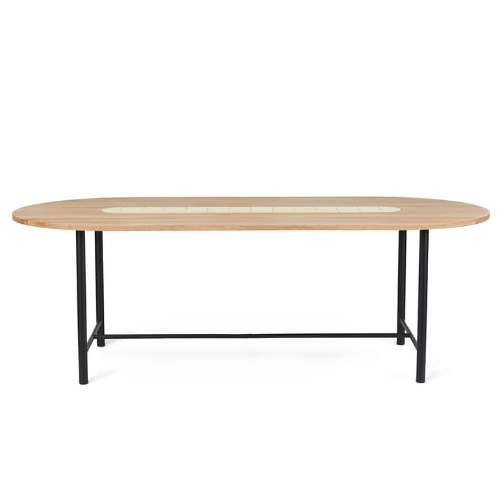 Mesa 220 cm Be My Guest, verniz branco-carvalho-amarelo Warm Nordic