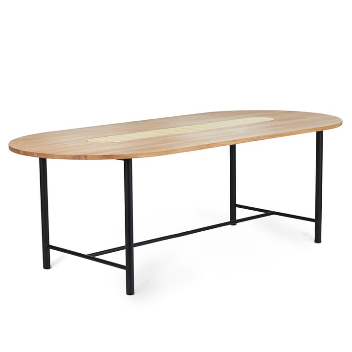 Mesa 220 cm Be My Guest, verniz branco-carvalho-amarelo Warm Nordic