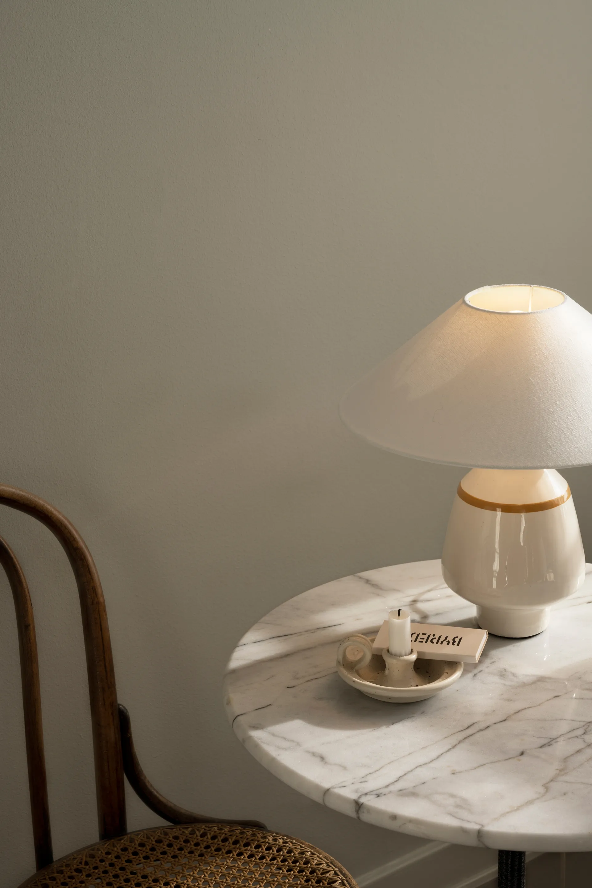 Base de candeeiro Becky Ø15x30 cm, White-mustard Watt & Veke