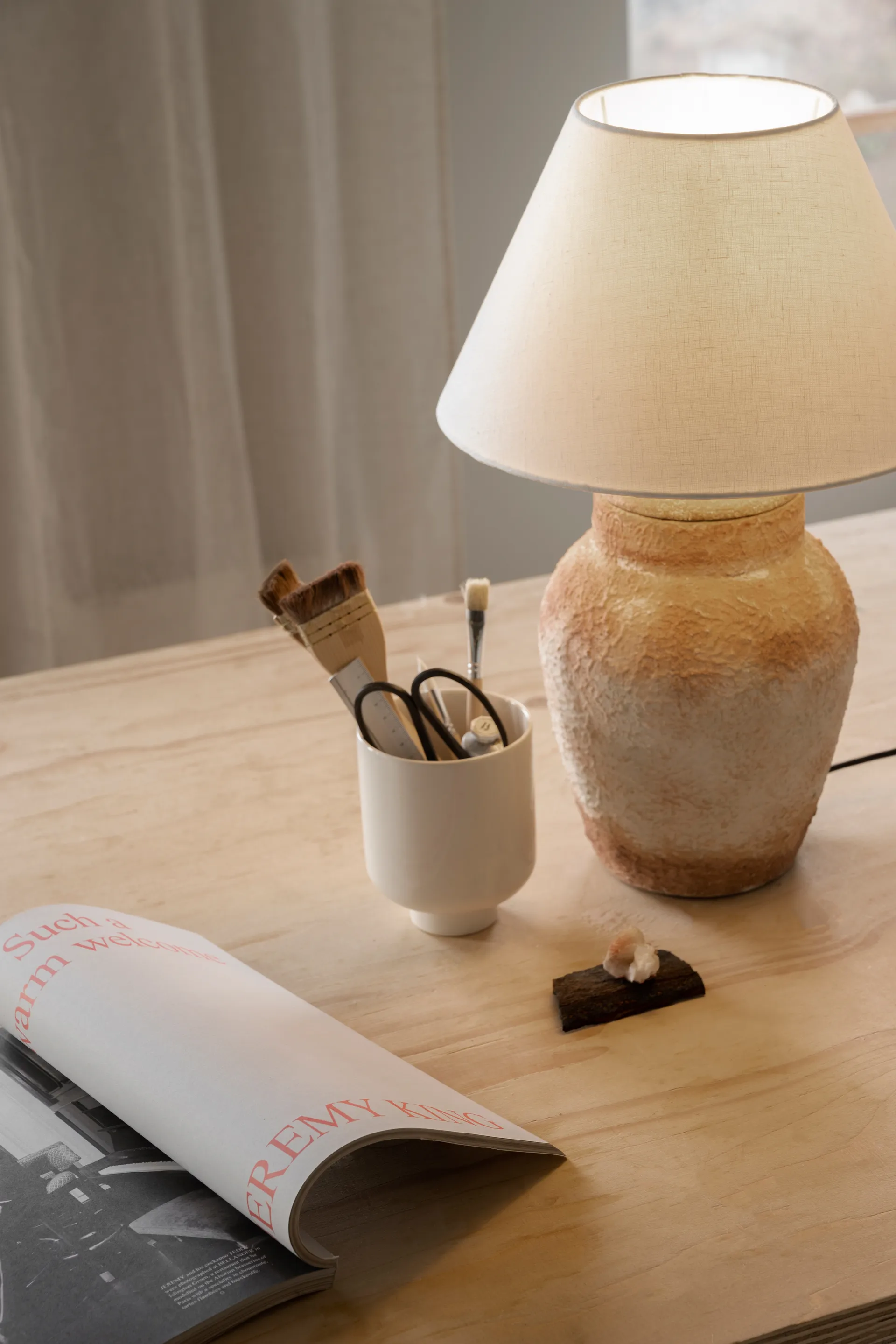 Basic wide abajur Ø25 cm, Branco Watt & Veke