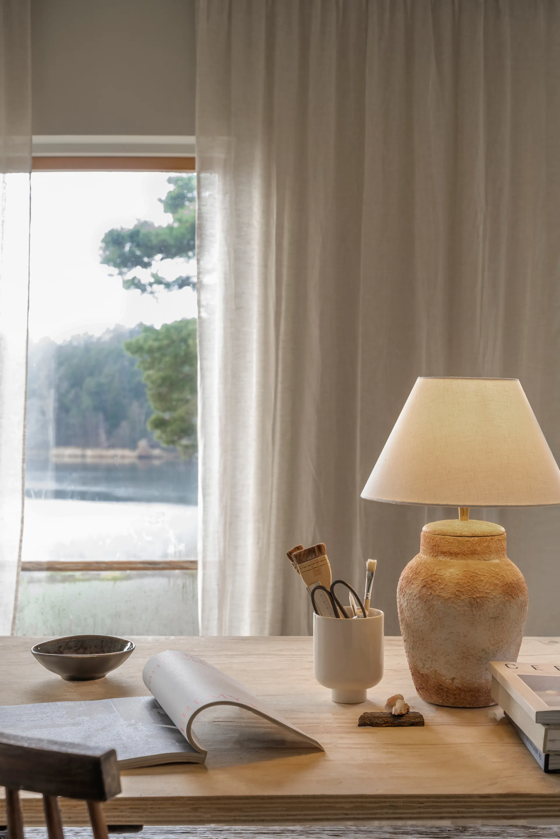 Basic wide abajur Ø25 cm, Branco Watt & Veke