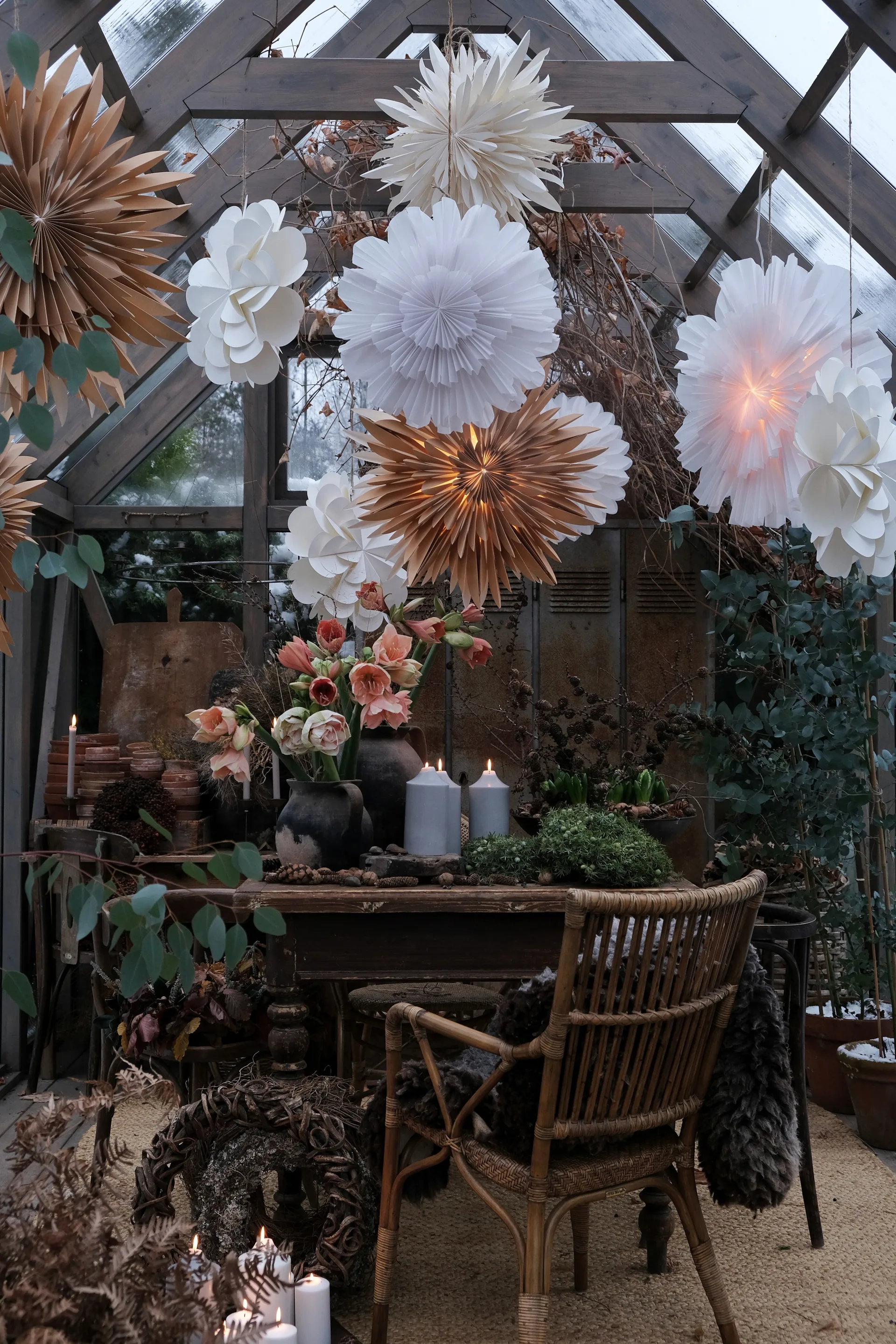 Eldig estrela de Natal Ø70 cm, Branco Watt & Veke