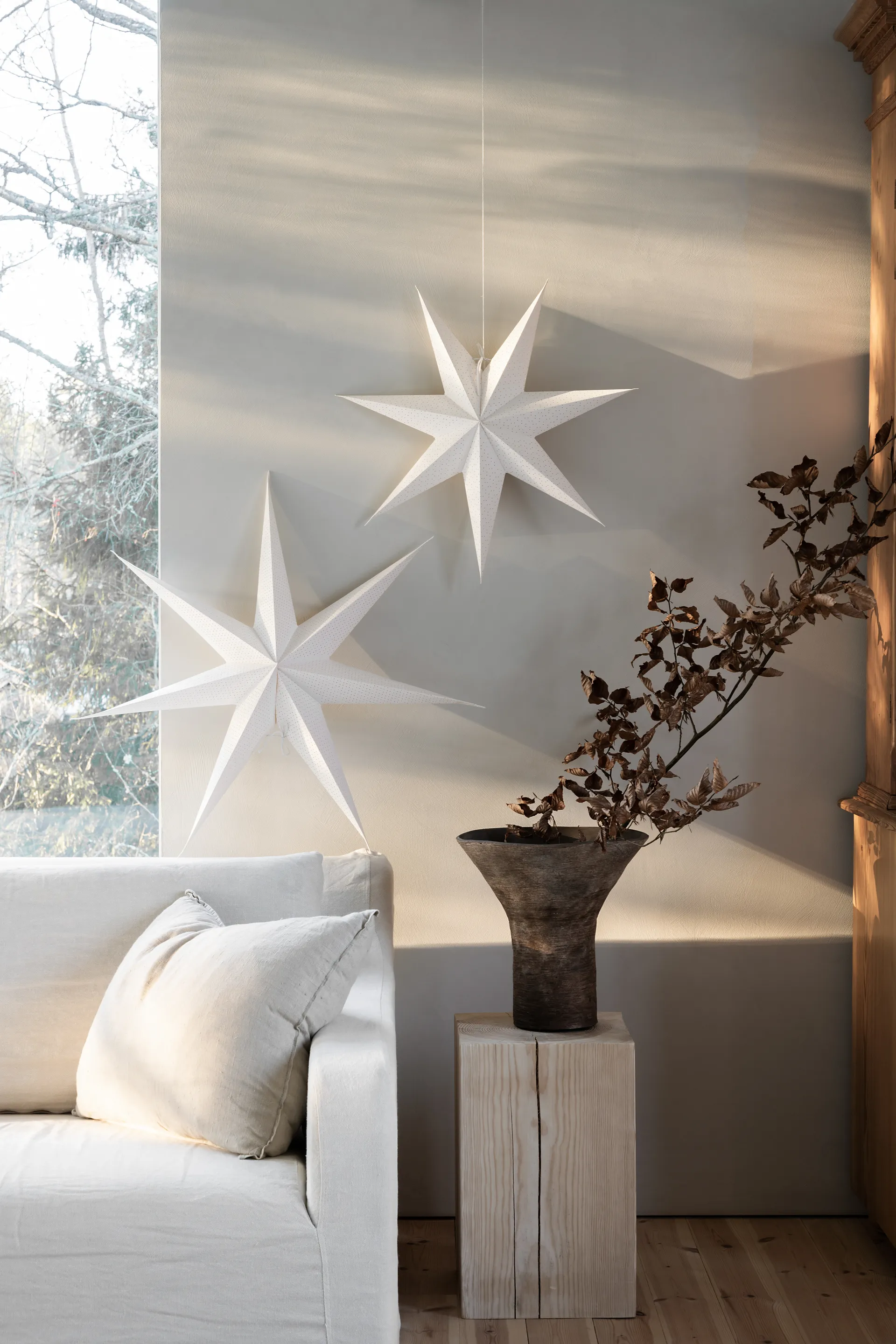 Estrela de Natal Branco Aino slim, 60 cm Watt & Veke