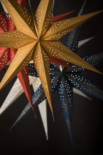 Estrela de Natal brilhante - Dourado-vermelho - Watt & Veke