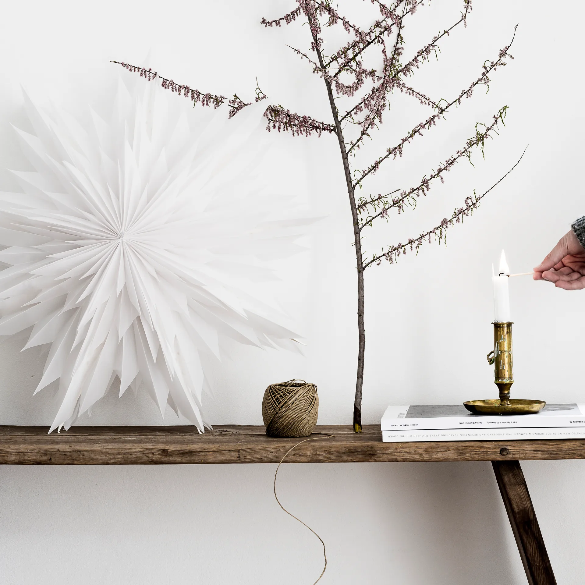 Estrela de Natal Oslo Ø60 cm, Branco Watt & Veke