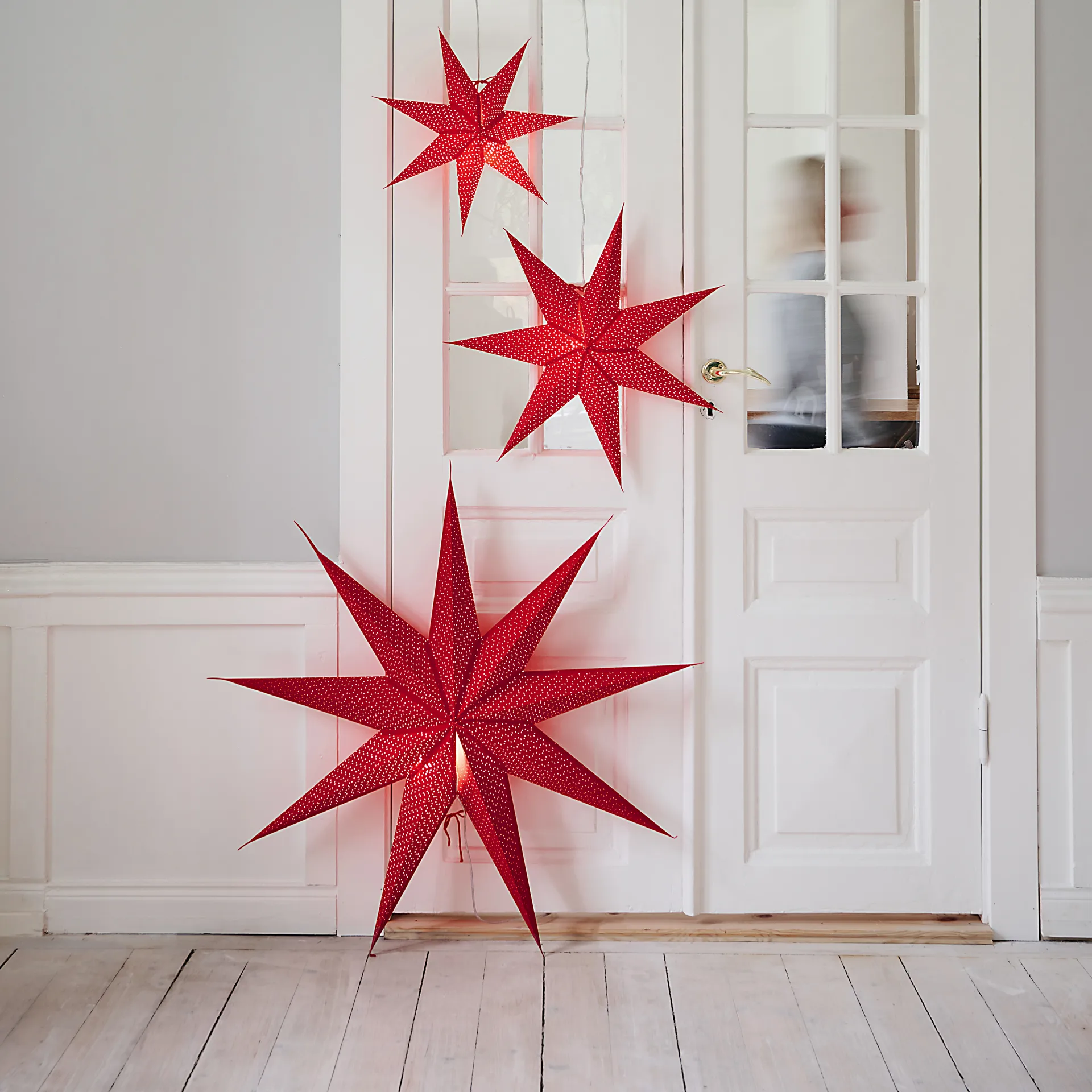 Estrela de Natal Slim vermelho Aino, 44 cm Watt & Veke