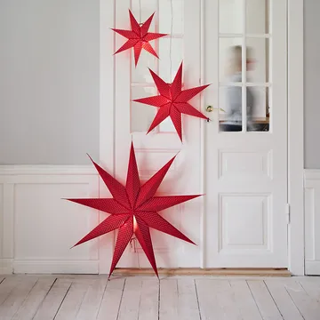 Estrela de Natal Slim vermelho Aino - 44 cm - Watt & Veke