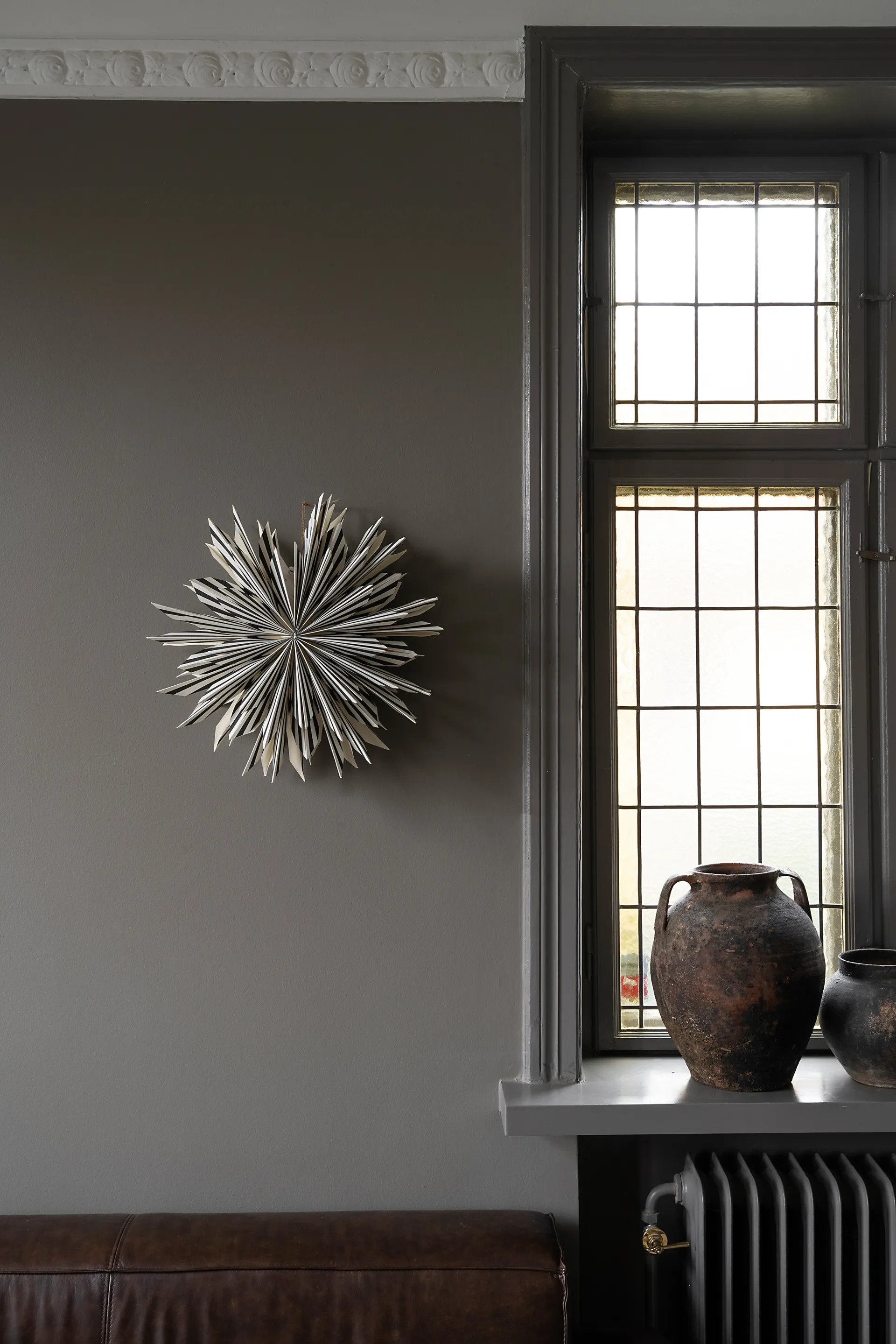 Estrela do advento Leah Ø50 cm, Preto-branco Watt & Veke