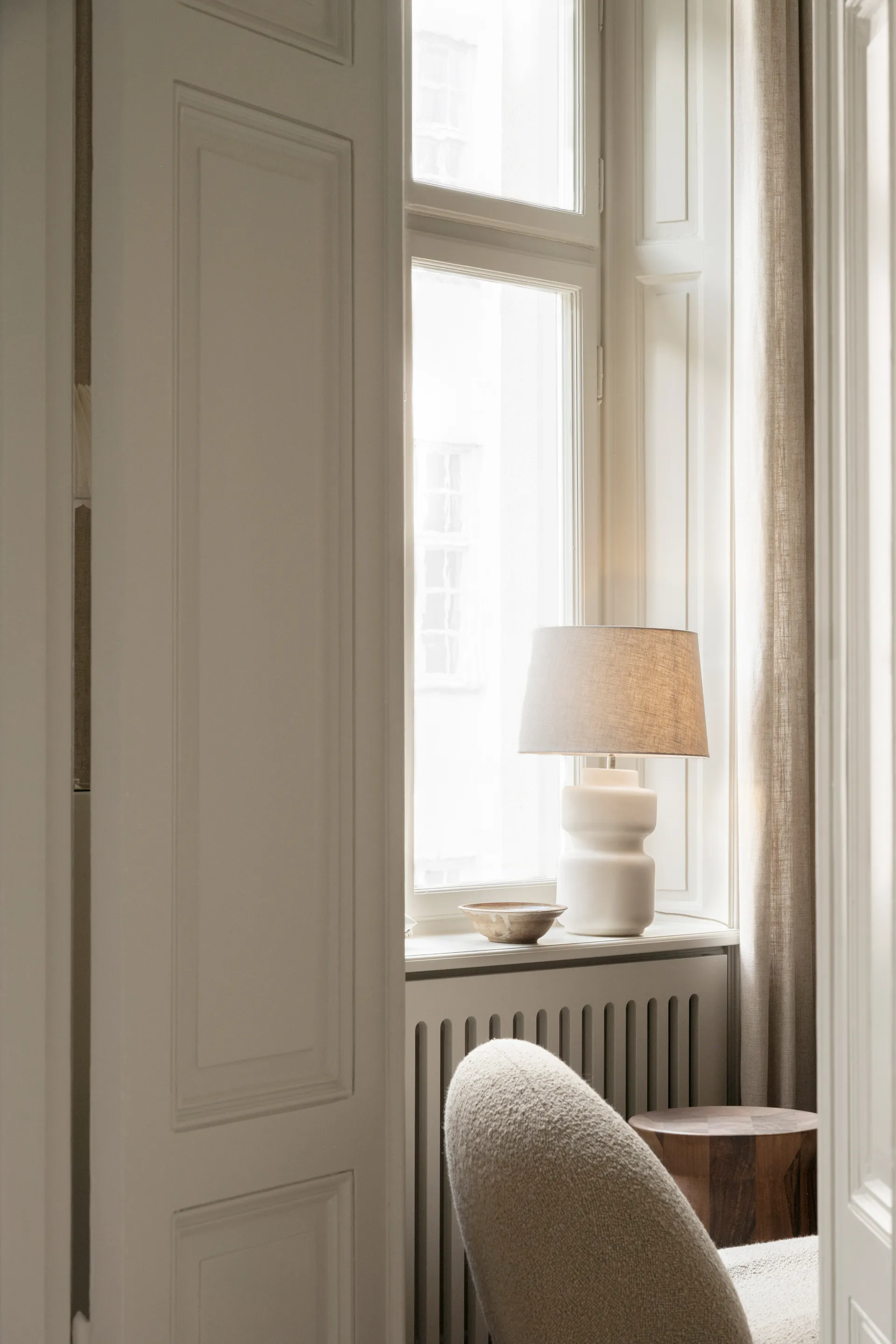 Evy base de candeeiro 37 cm, Branco-marfim Watt & Veke