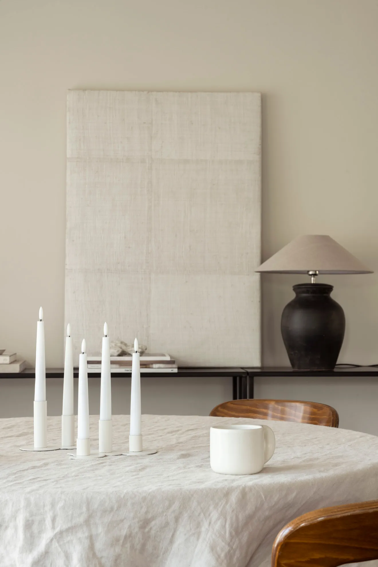 Lykke castiçais incl. 5 peças LED-claro, Branco Watt & Veke