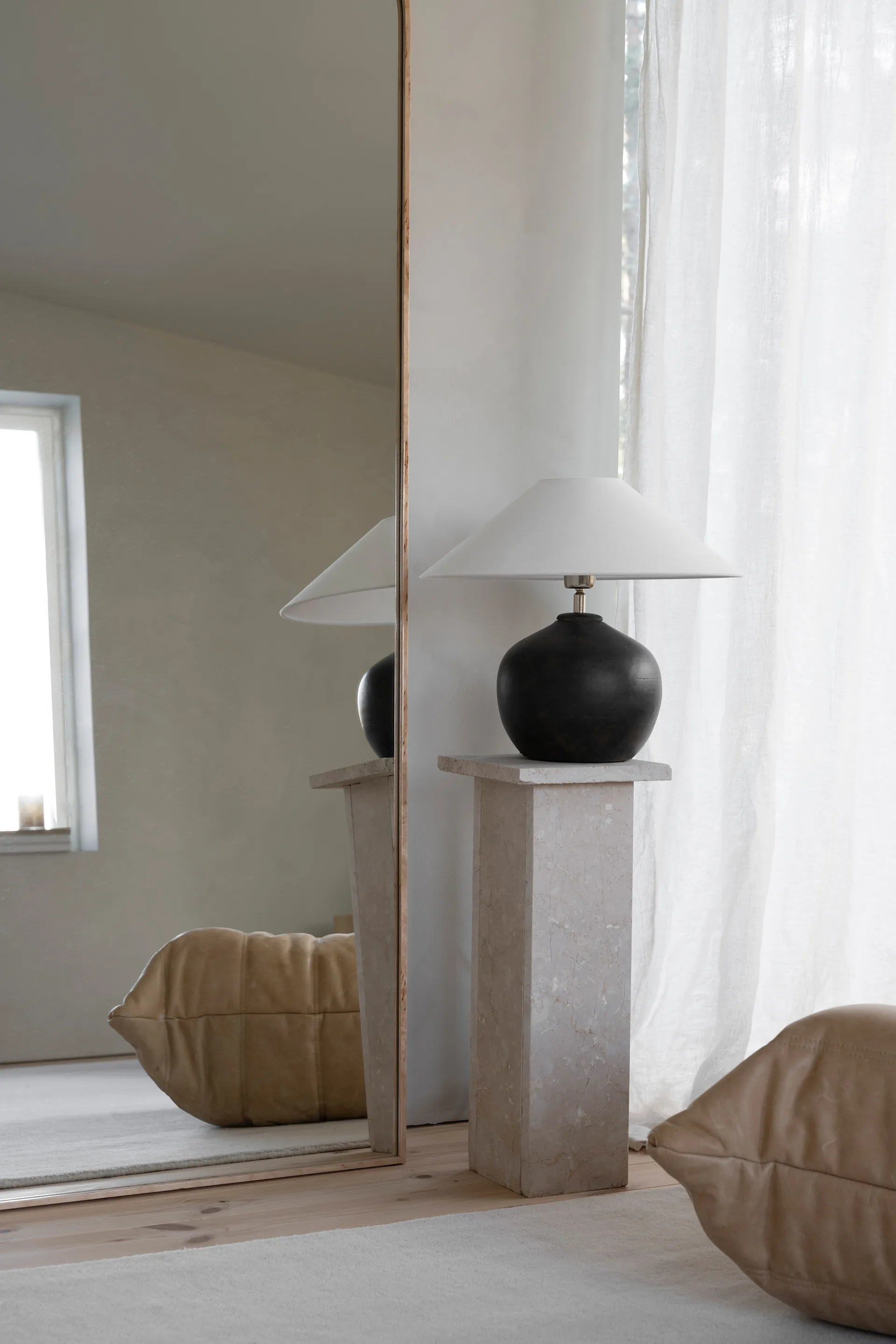 Mona base de candeeiro 28 cm, Preto Watt & Veke