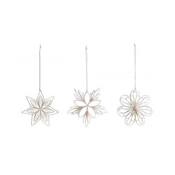 Star mix decorações de Natal 3 unid. - Branco - Watt & Veke