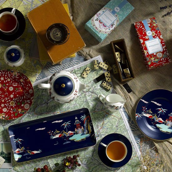 Chávena e pires Wonderlust, blue pagoda Wedgwood