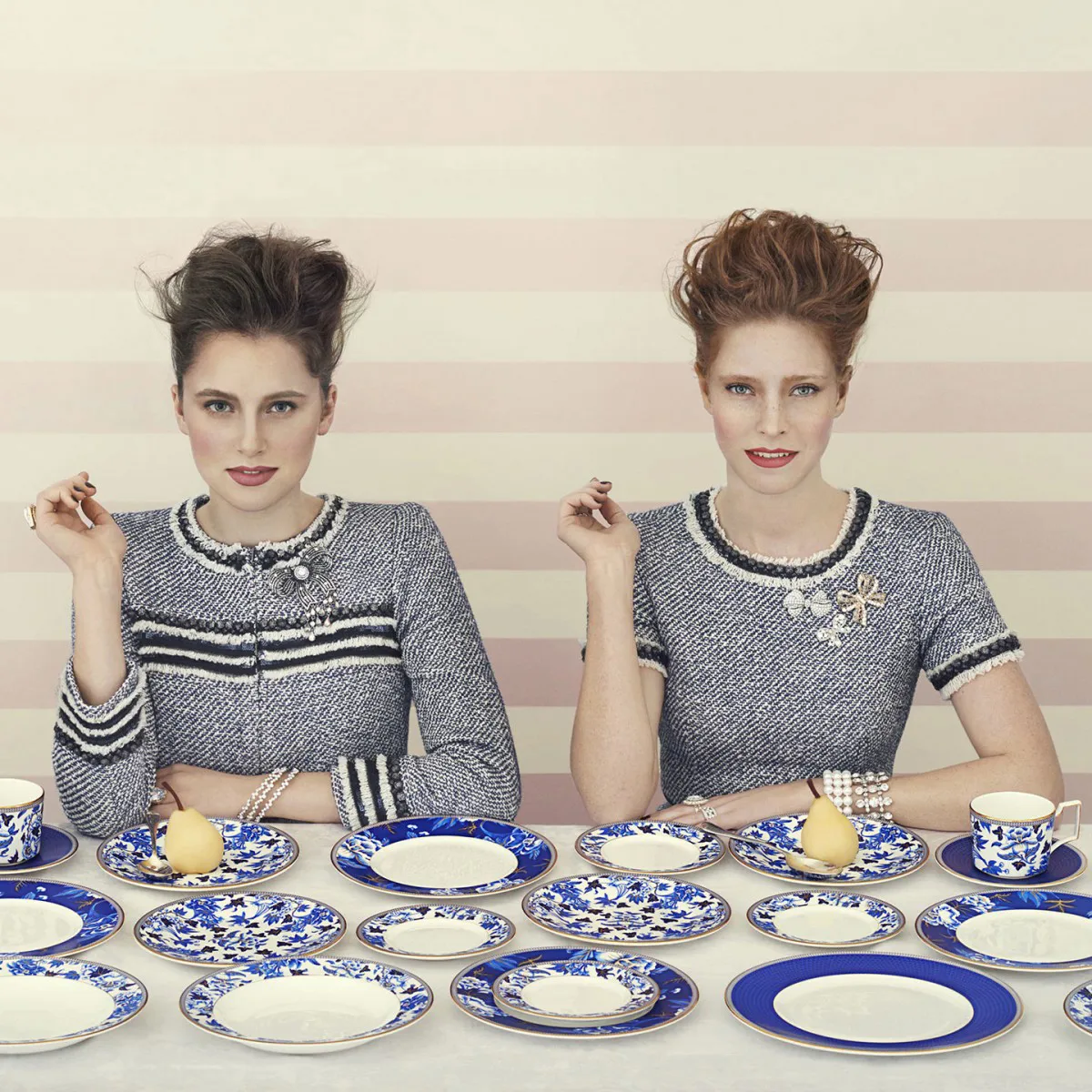 Prato Hibiscus Ø 23 cm, floral Wedgwood