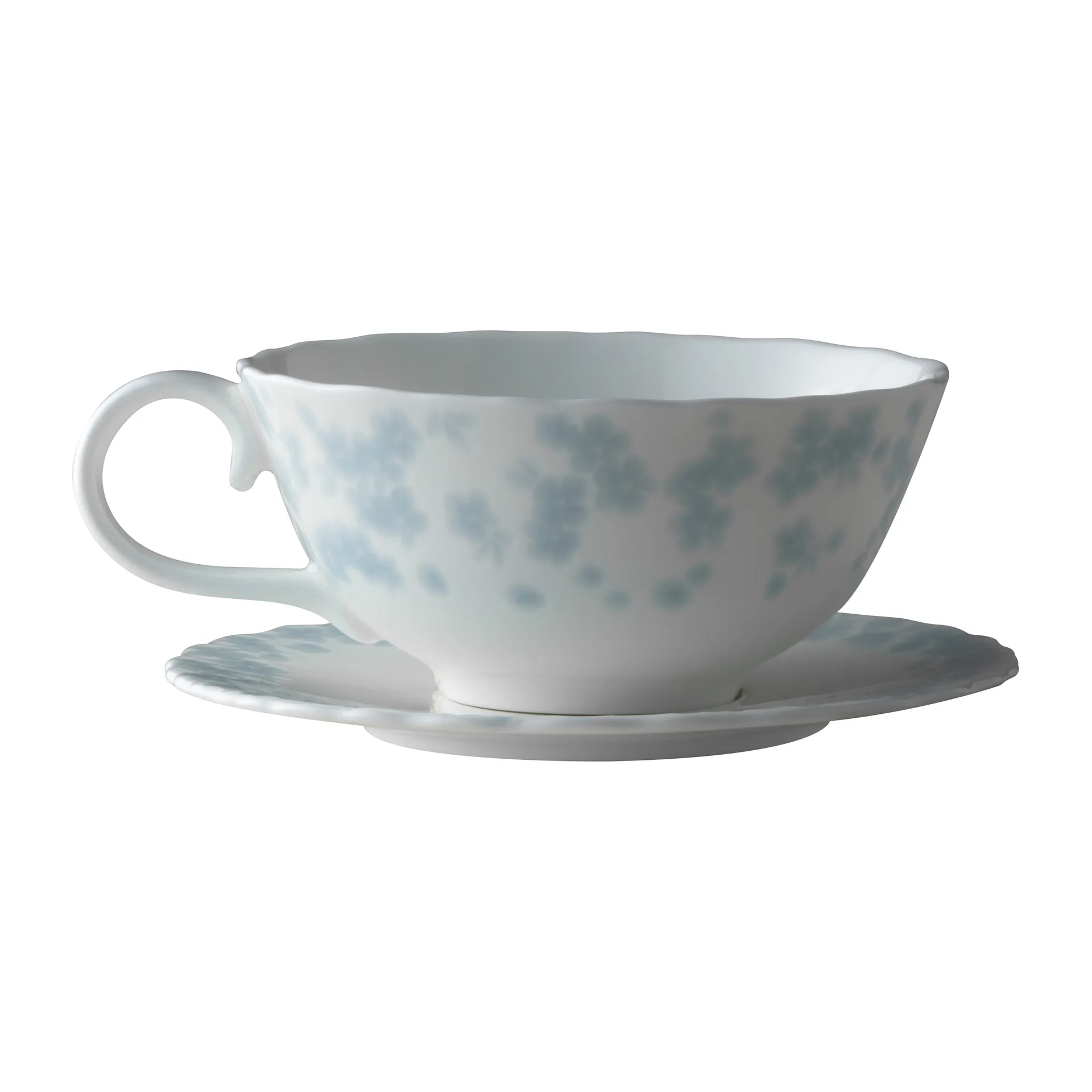 Chávena de chá com pires Slåpeblom 30 cl, Azul Wik & Walsøe