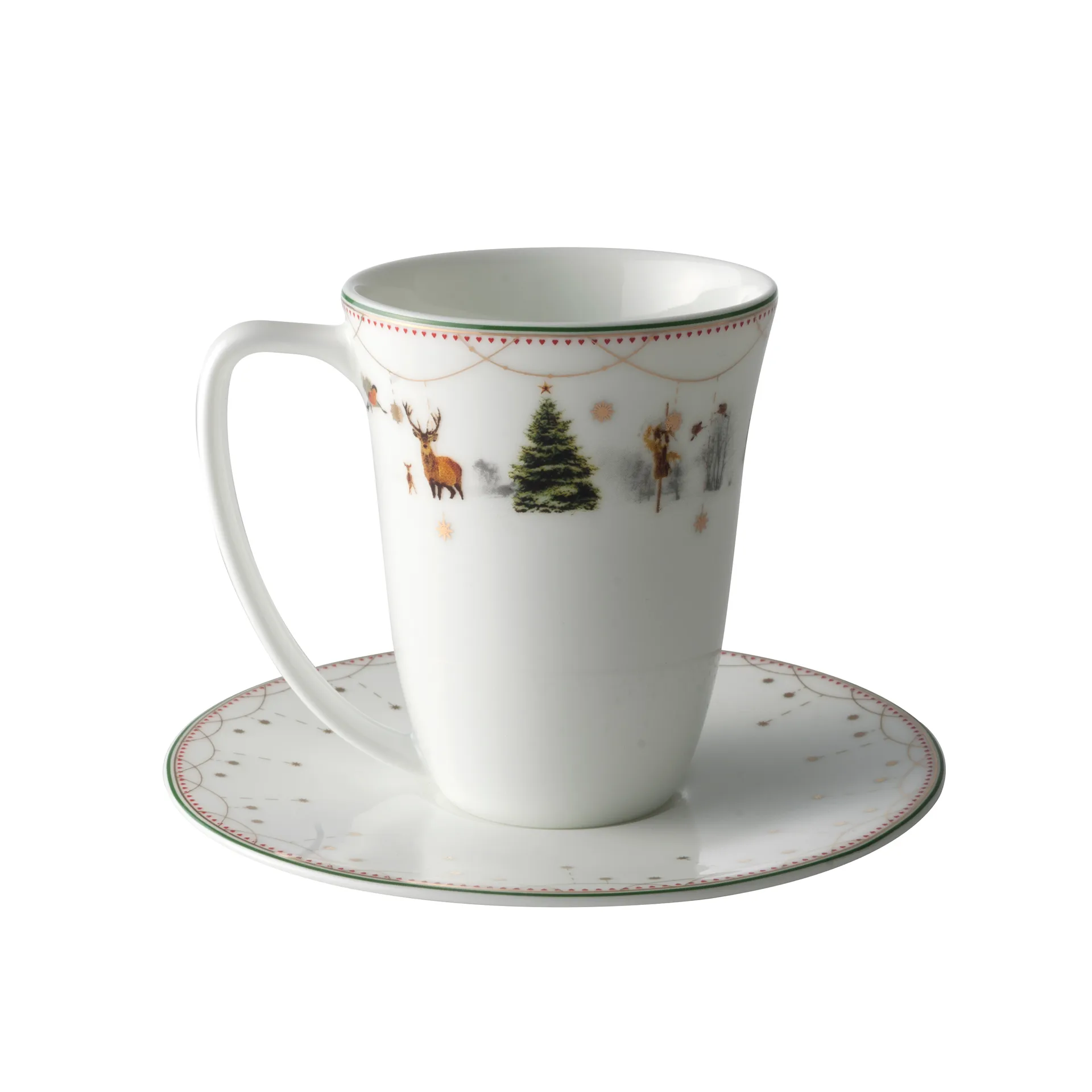 Chávena Julemorgen com pires 20 cl, branco Wik & Walsøe
