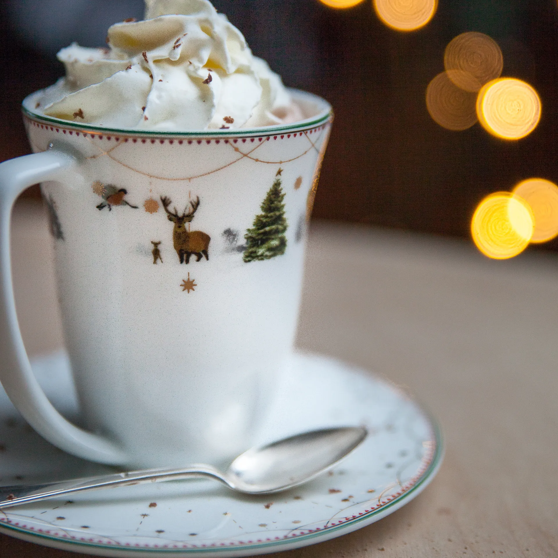 Chávena Julemorgen com pires 20 cl, branco Wik & Walsøe