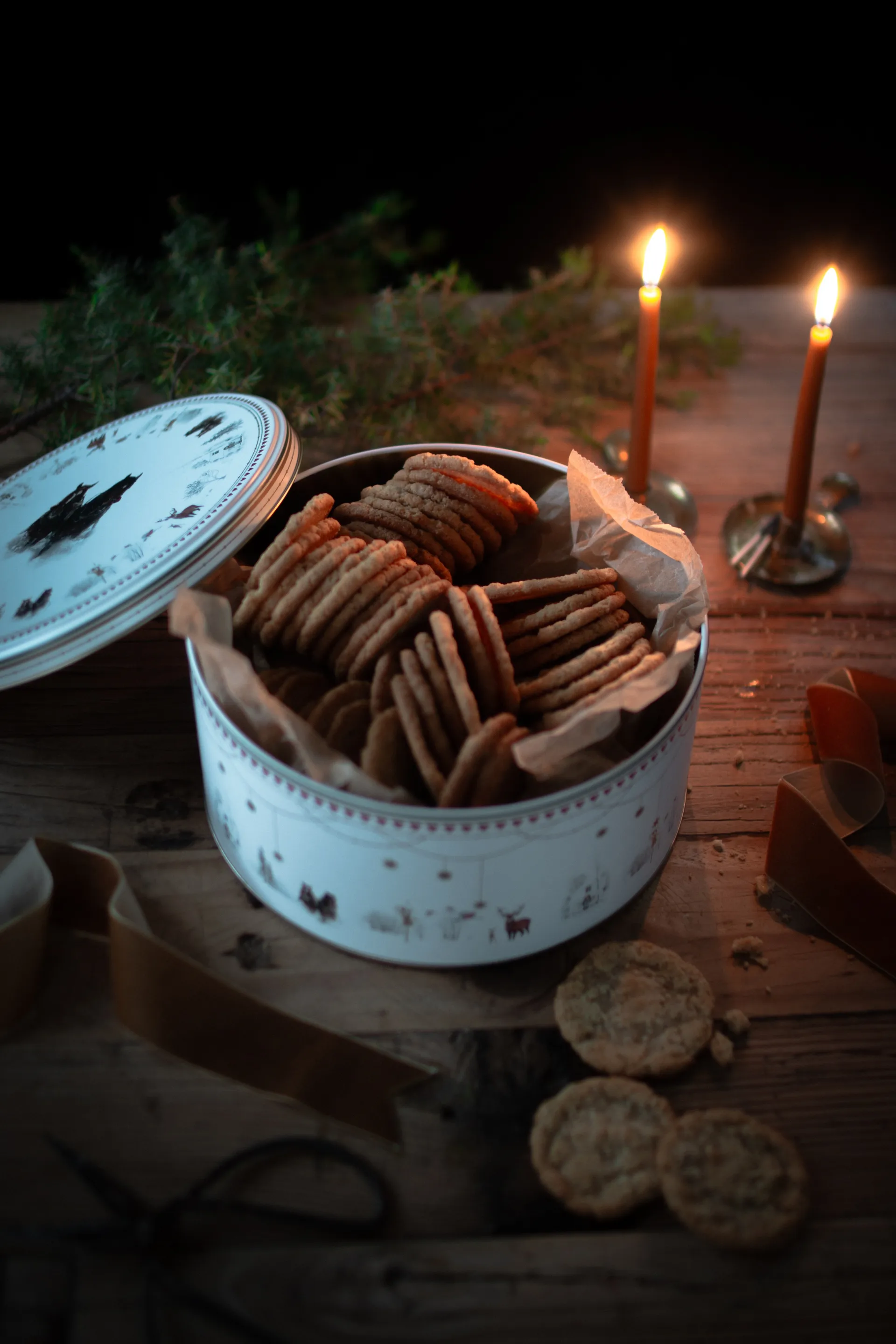 Conj. Caixa de biscoitos Julemorgen Story 2 peças, Vit-multi Wik & Walsøe