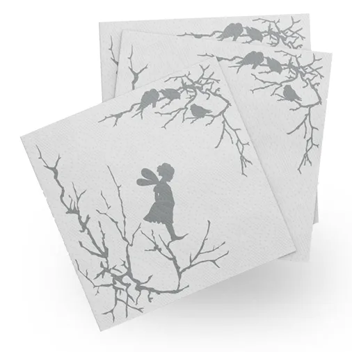 Guardanapos de papel Alv 20 un., white-grey Wik & Walsøe