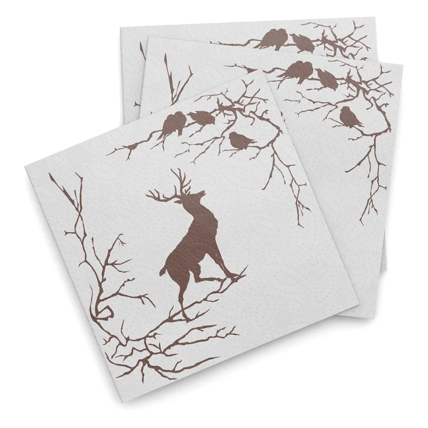 Guardanapos de papel Alveskog 20 un., White-brown Wik & Walsøe