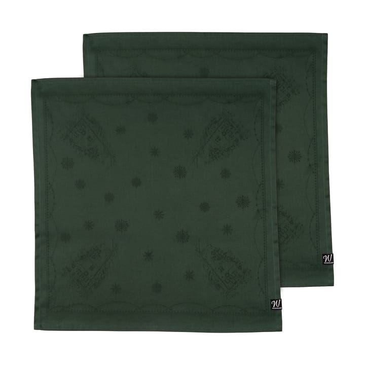 Julemorgen guardanapo de tecido 45x45 cm 2 unidades - Verde - Wik & Walsøe