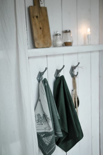 Julemorgen pano de cozinha 50x70 cm - Branco-verde - Wik & Walsøe