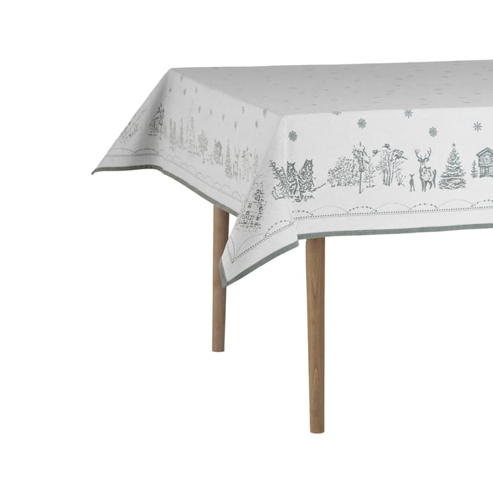 Julemorgen toalha de mesa , Branco-verde, 140x240 cm Wik & Walsøe