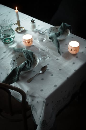 Julemorgen toalha de mesa  - Branco-verde, 140x240 cm - Wik & Walsøe