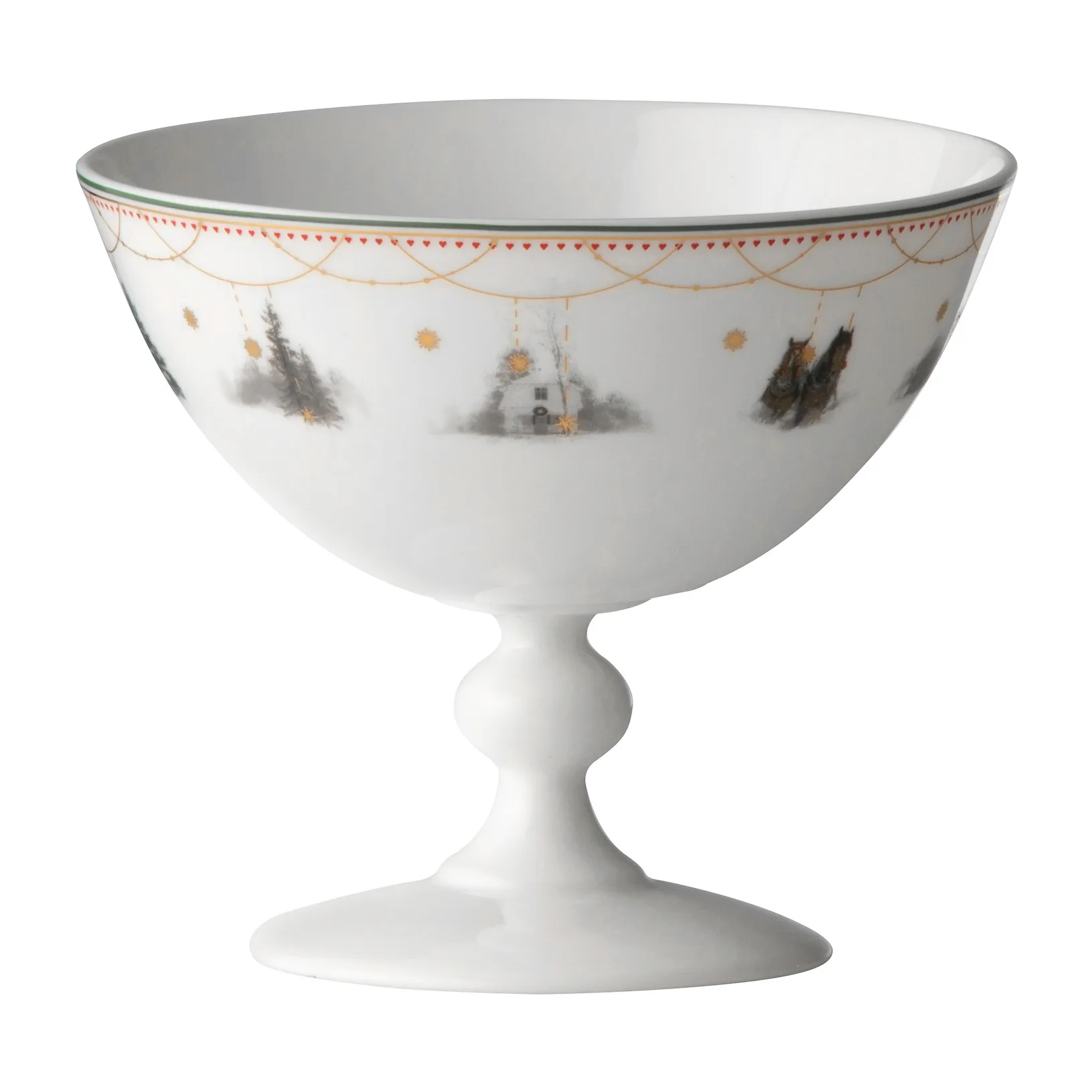 Tigela com pés Julemorgen Story, Ø13 cm Wik & Walsøe