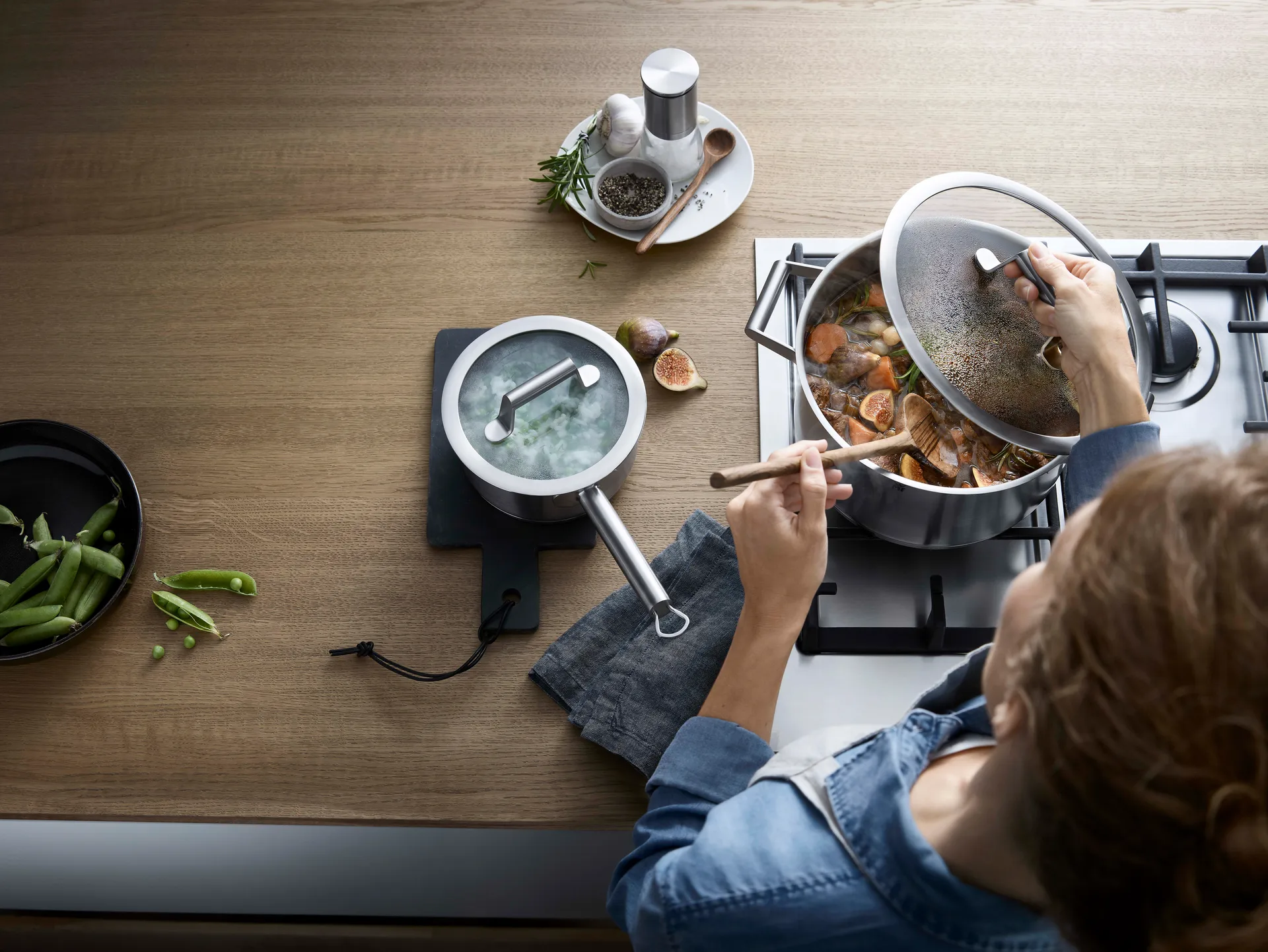 Caçarolas Comfort Line cromargan 5 un., Aço inoxidável WMF