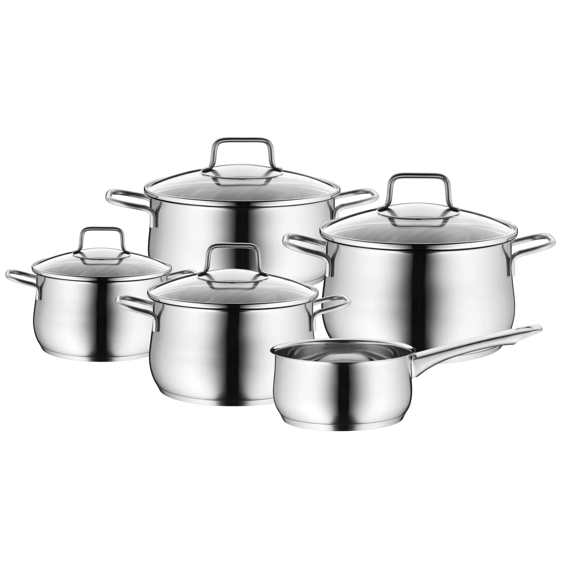 Conjunto de panelas Mattea, 5 peças, Aço inoxidável WMF