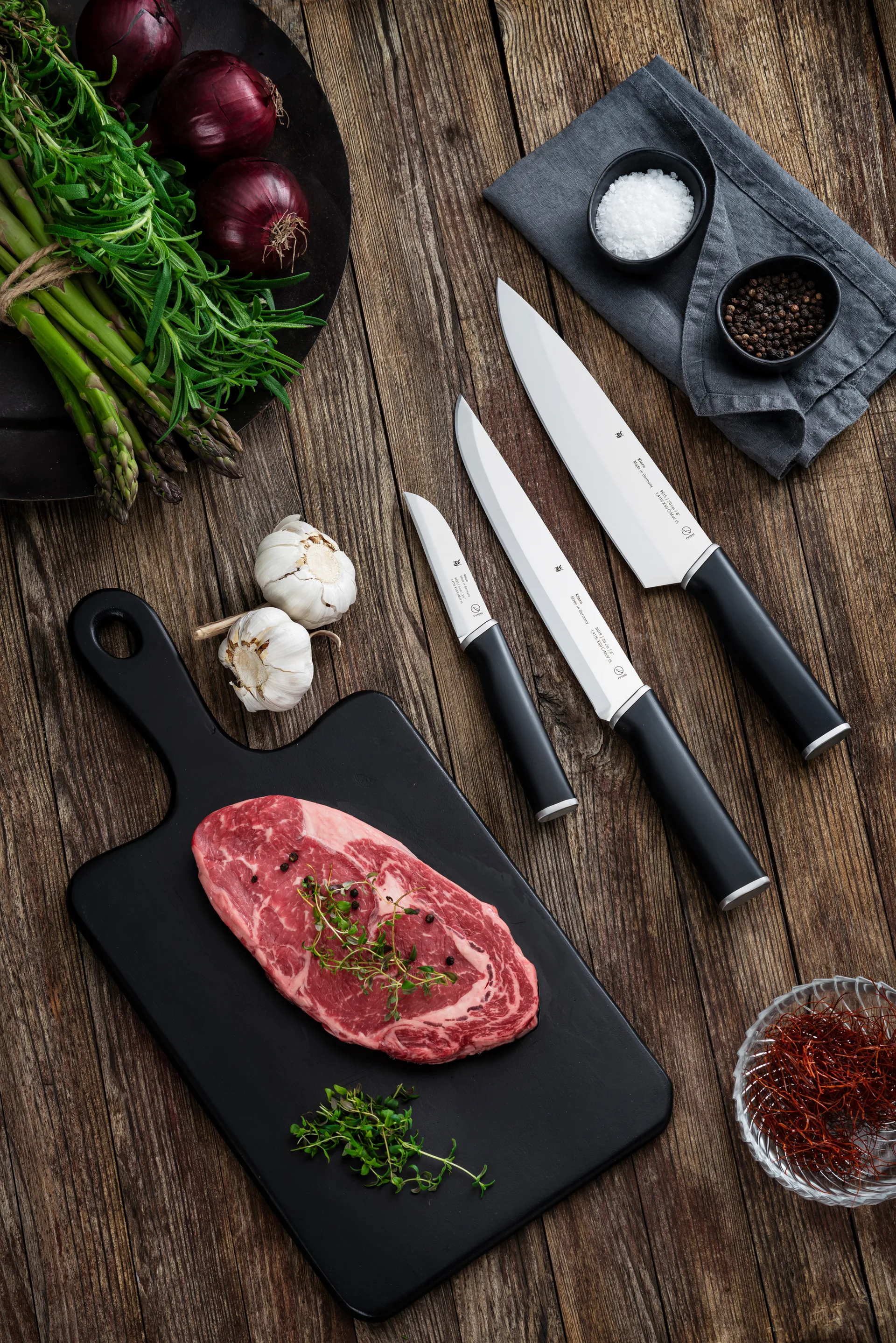 Faca cromargan Kineo, 3 un., Aço inoxidável WMF