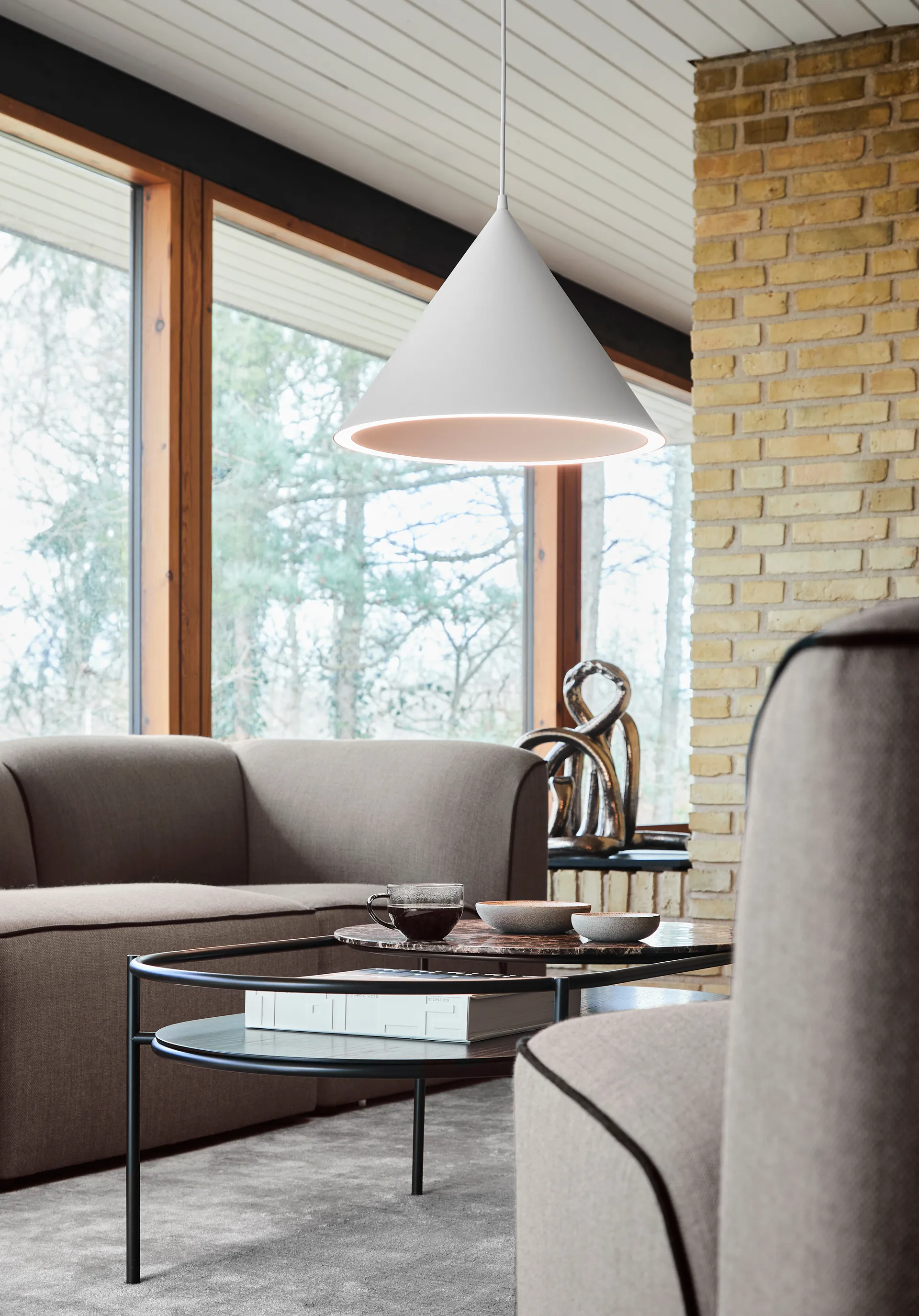 Annular pendente large, White Woud