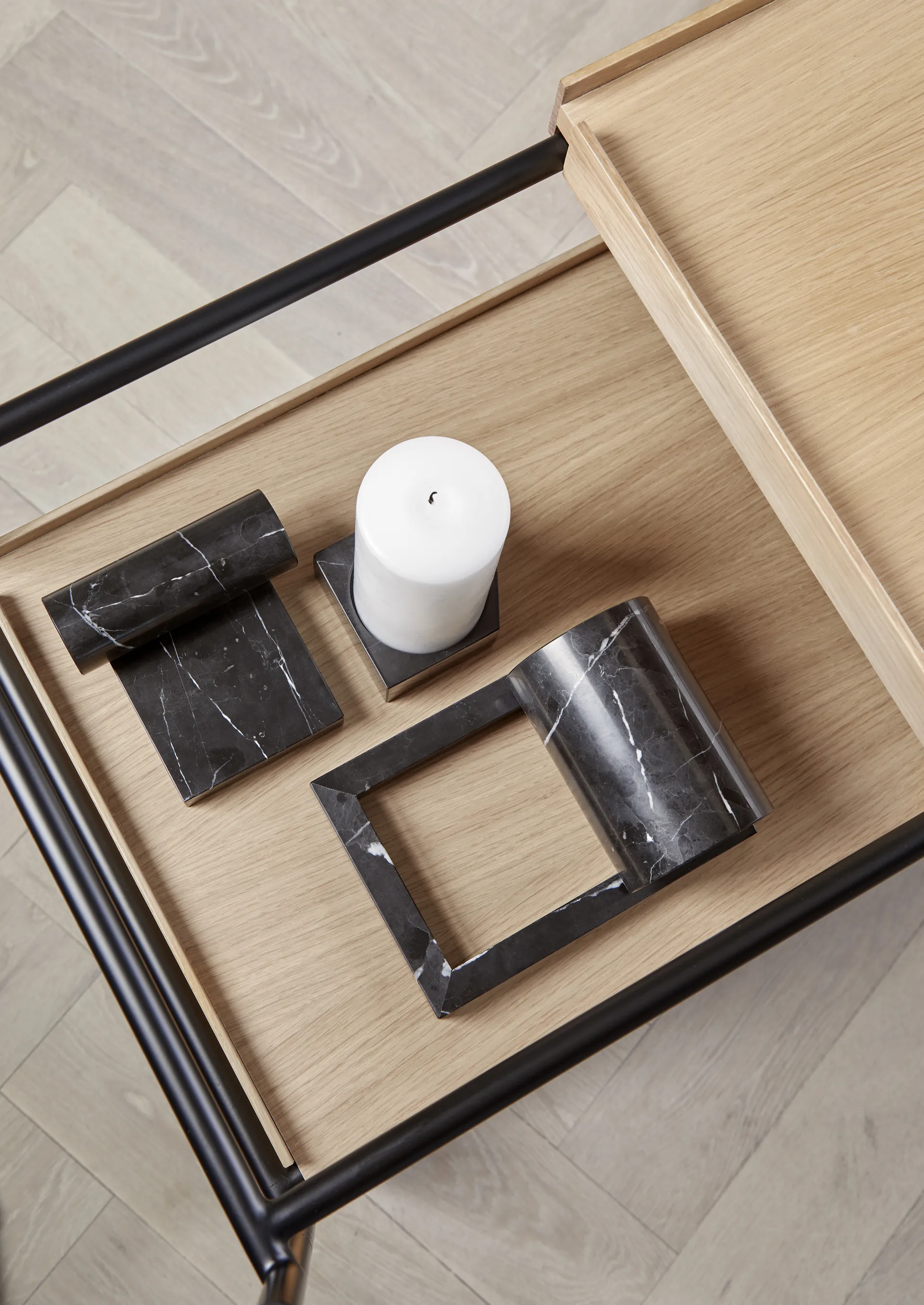 Booknd suporte para livros mármore, Preto Woud