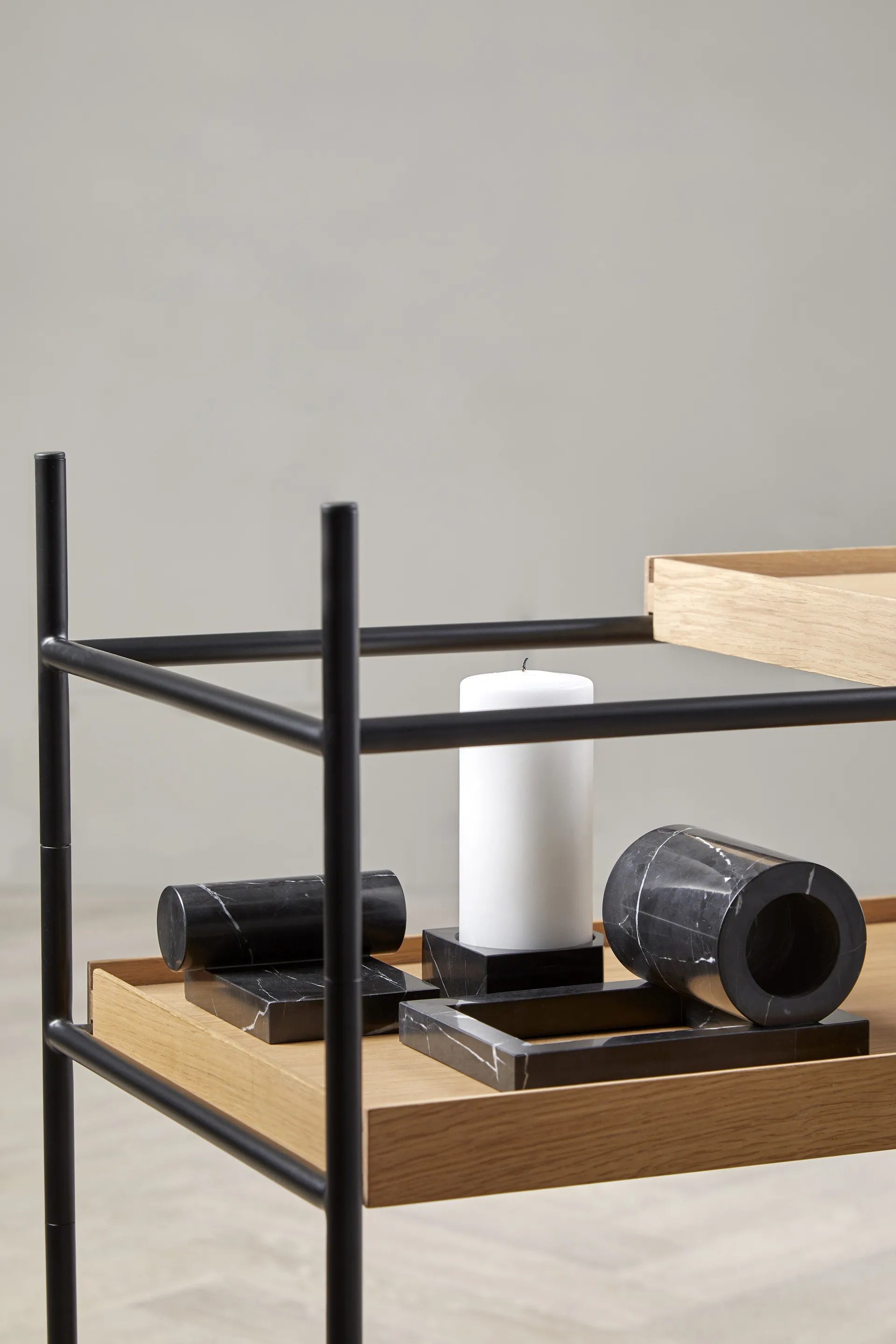 Booknd suporte para livros mármore, Preto Woud