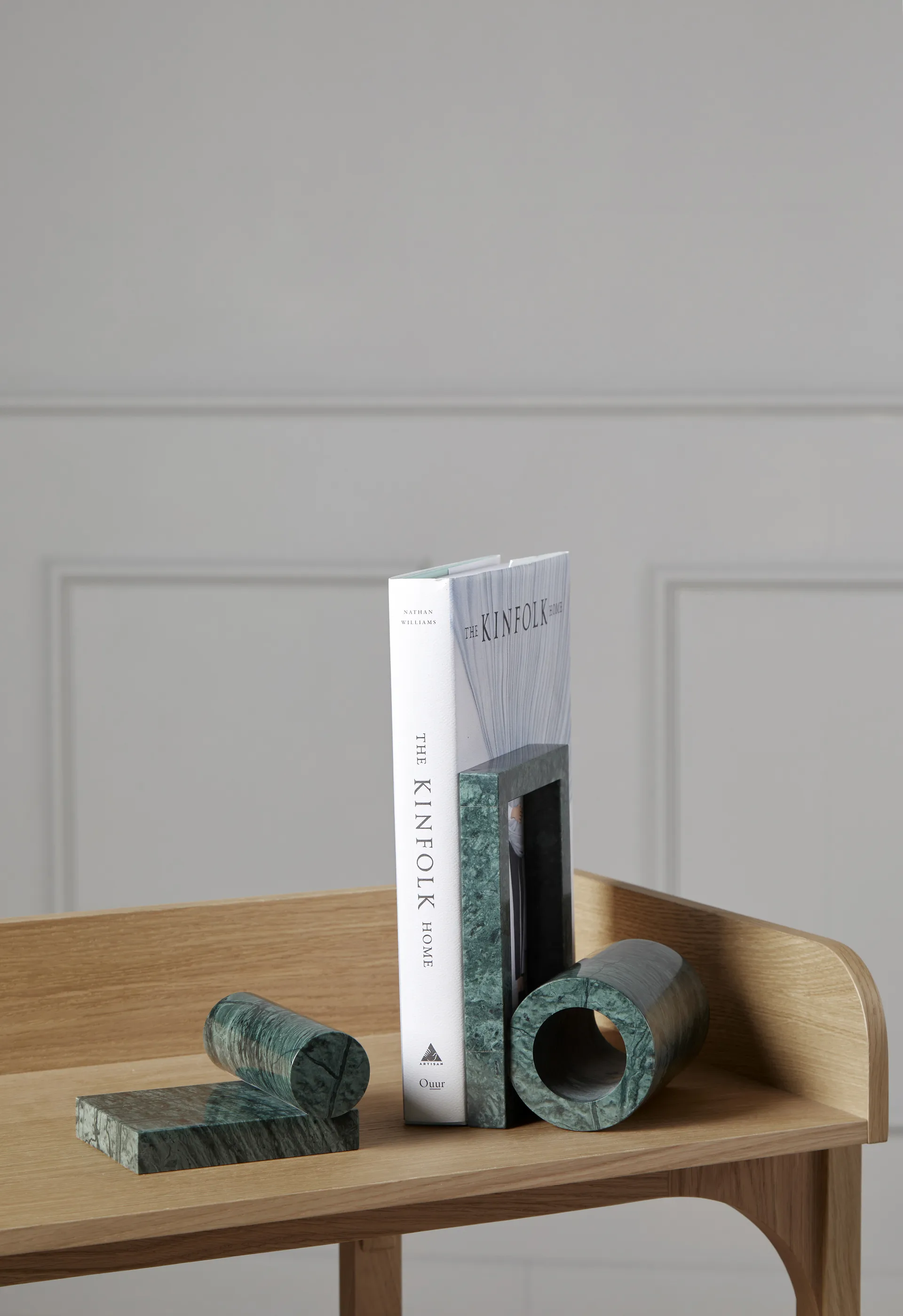 Booknd suporte para livros mármore, Verde Woud