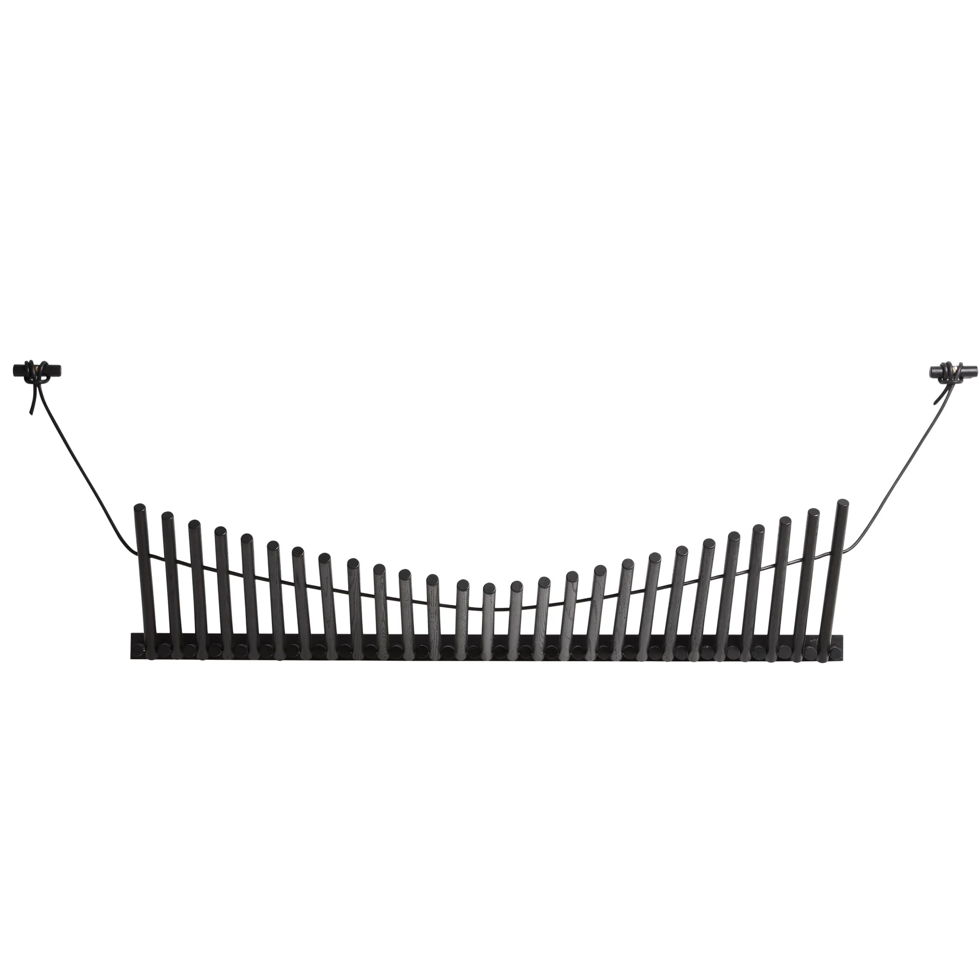 Cabide Knaegt, carvalho pintado de preto Woud