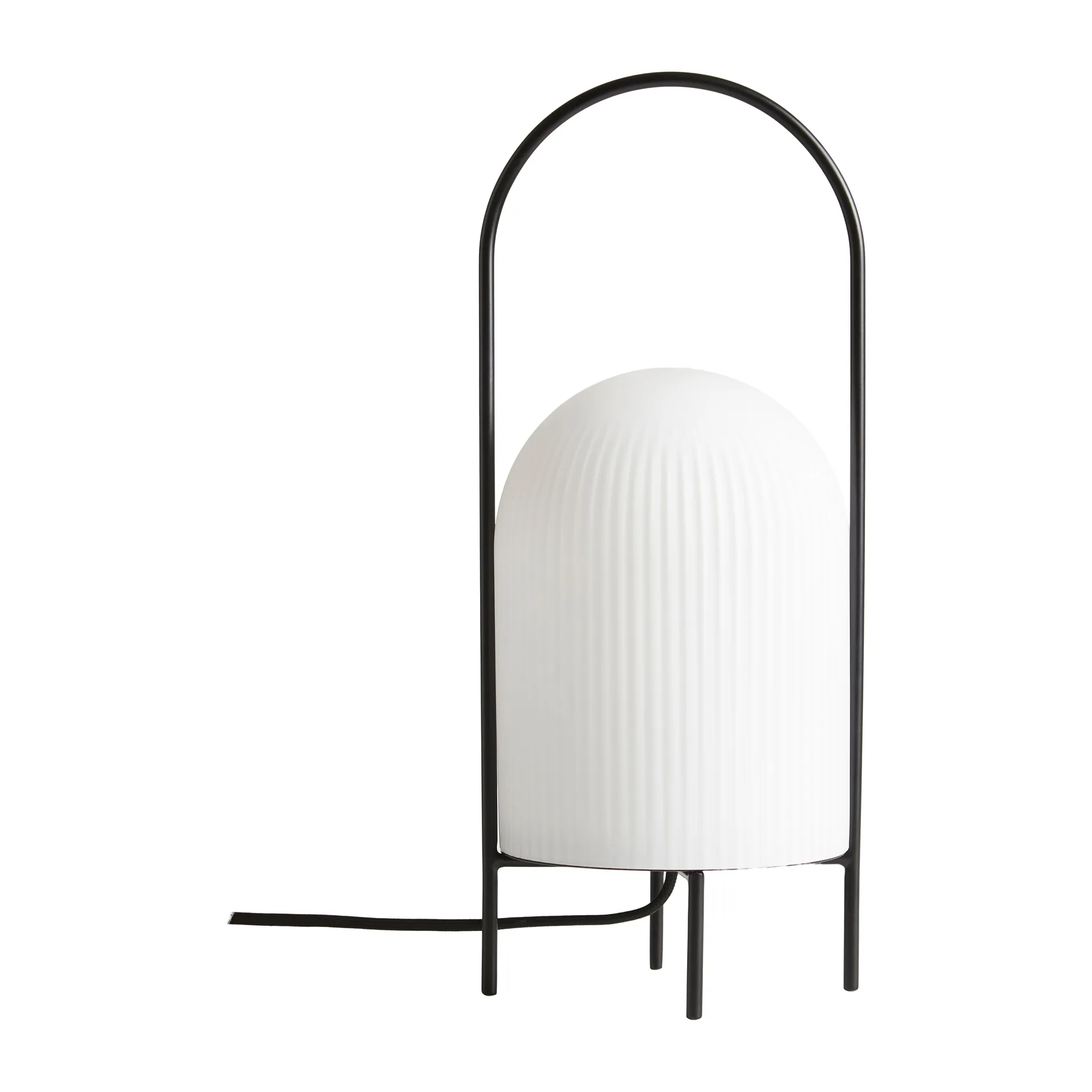 Candeeiro de mesa Ghost, Preto-vidro opala branco Woud