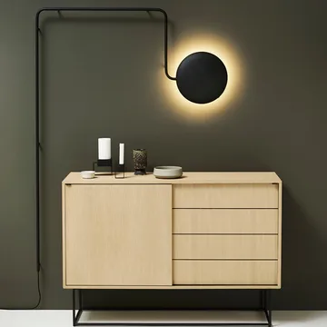 Candeeiro de parede Mercury - preto - Woud