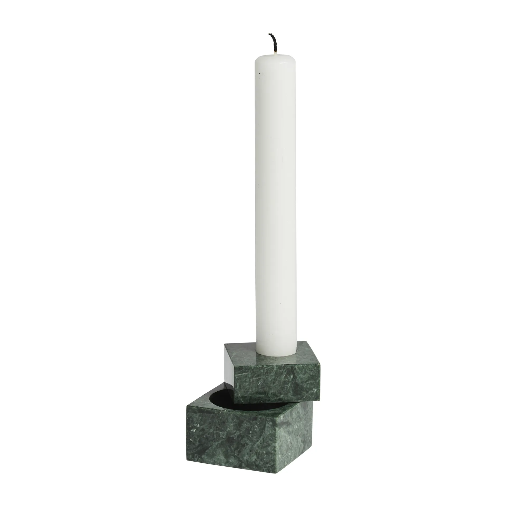 Jeu de dés 1 porta-velas mármore, Verde Woud